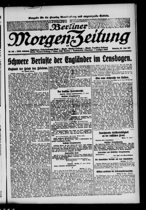 Berliner Morgen-Zeitung vom 26.06.1917