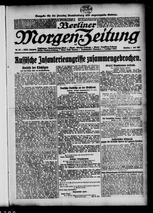 Berliner Morgen-Zeitung vom 01.07.1917