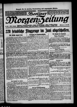 Berliner Morgen-Zeitung vom 11.07.1917