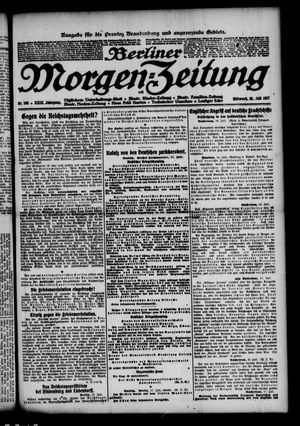 Berliner Morgen-Zeitung vom 18.07.1917