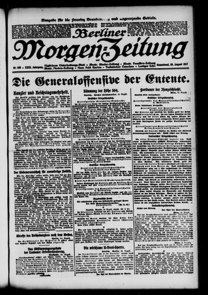 Berliner Morgen-Zeitung vom 25.08.1917