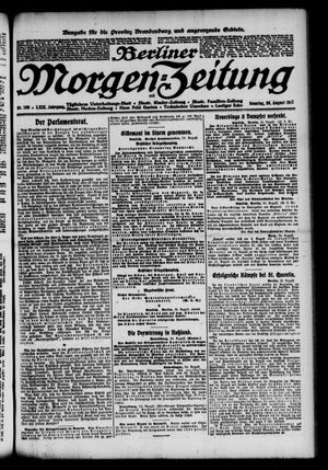 Berliner Morgen-Zeitung vom 26.08.1917