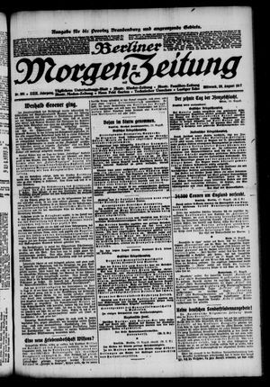 Berliner Morgen-Zeitung vom 29.08.1917