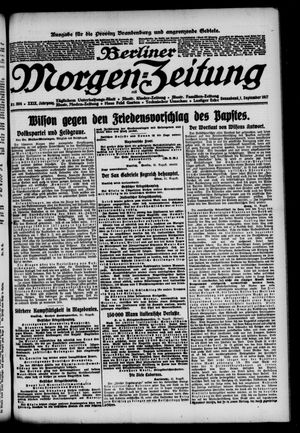 Berliner Morgen-Zeitung vom 01.09.1917