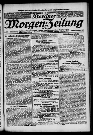 Berliner Morgen-Zeitung vom 07.09.1917