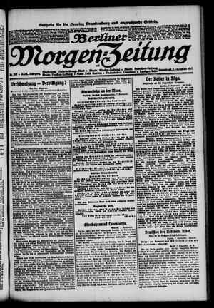 Berliner Morgen-Zeitung vom 08.09.1917