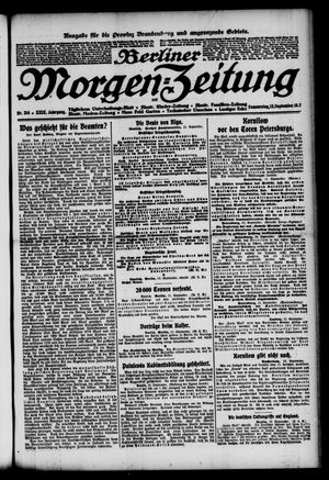 Berliner Morgen-Zeitung vom 13.09.1917