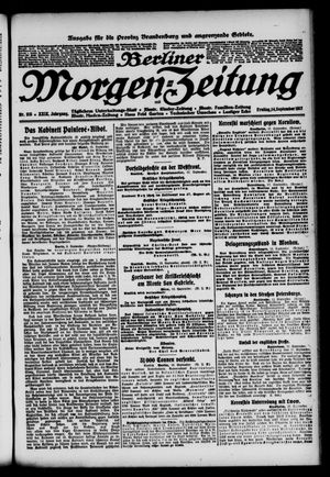 Berliner Morgen-Zeitung vom 14.09.1917