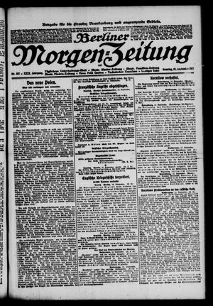 Berliner Morgen-Zeitung vom 16.09.1917