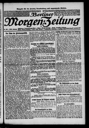 Berliner Morgen-Zeitung vom 20.09.1917