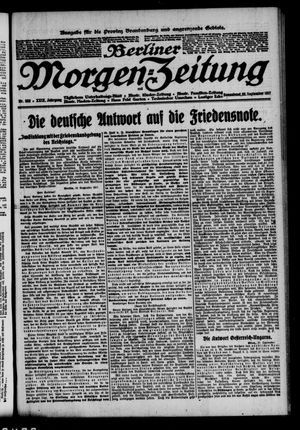 Berliner Morgen-Zeitung vom 22.09.1917