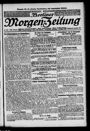 Berliner Morgen-Zeitung vom 25.09.1917