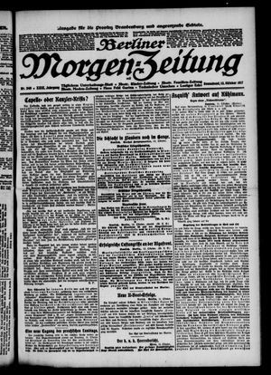 Berliner Morgen-Zeitung vom 13.10.1917
