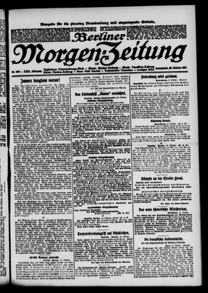 Berliner Morgen-Zeitung vom 20.10.1917
