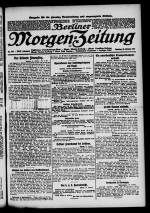 Berliner Morgen-Zeitung vom 21.10.1917