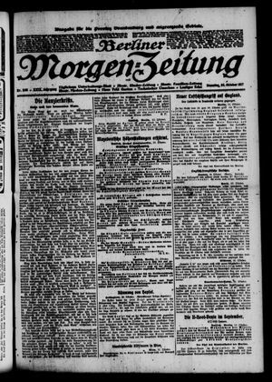 Berliner Morgen-Zeitung vom 23.10.1917