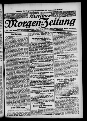 Berliner Morgen-Zeitung vom 24.10.1917
