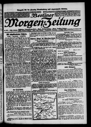 Berliner Morgen-Zeitung vom 25.10.1917