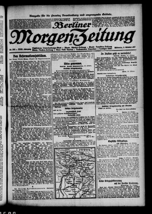 Berliner Morgen-Zeitung vom 31.10.1917