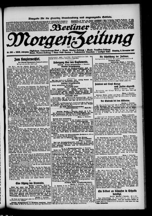 Berliner Morgen-Zeitung vom 06.11.1917