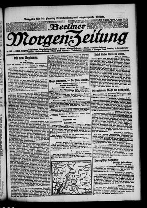 Berliner Morgen-Zeitung vom 11.11.1917