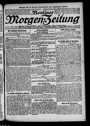 Berliner Morgen-Zeitung vom 17.11.1917