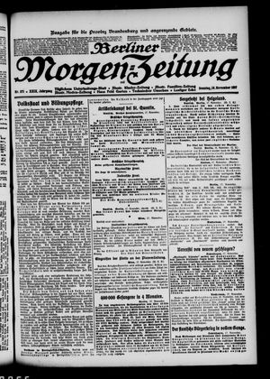 Berliner Morgen-Zeitung vom 18.11.1917