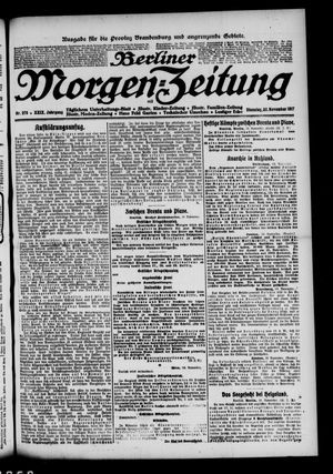 Berliner Morgen-Zeitung vom 20.11.1917