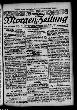 Berliner Morgen-Zeitung vom 21.11.1917