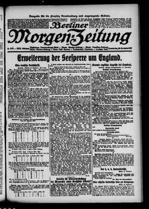 Berliner Morgen-Zeitung vom 22.11.1917