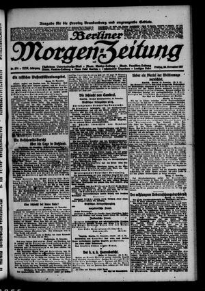 Berliner Morgen-Zeitung vom 23.11.1917