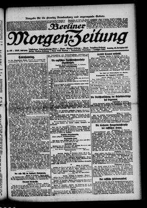 Berliner Morgen-Zeitung vom 25.11.1917