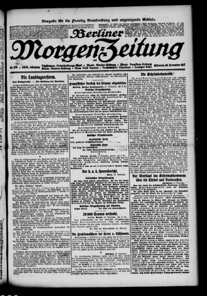Berliner Morgen-Zeitung vom 28.11.1917