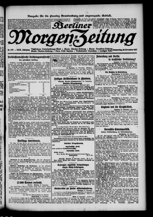 Berliner Morgen-Zeitung vom 29.11.1917