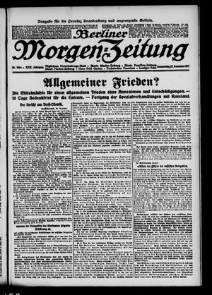 Berliner Morgen-Zeitung vom 27.12.1917