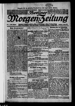 Berliner Morgenzeitung vom 01.01.1918