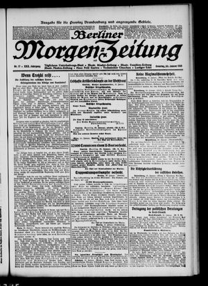 Berliner Morgen-Zeitung on Jan 20, 1918