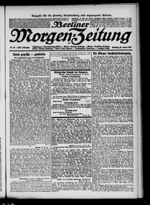 Berliner Morgen-Zeitung vom 22.01.1918