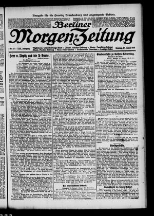 Berliner Morgen-Zeitung vom 27.01.1918