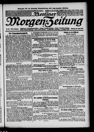 Berliner Morgen-Zeitung vom 29.01.1918