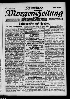 Berliner Morgen-Zeitung vom 19.02.1918