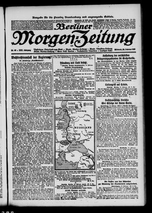 Berliner Morgen-Zeitung on Feb 20, 1918
