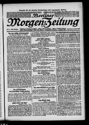 Berliner Morgen-Zeitung vom 21.02.1918
