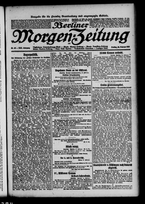 Berliner Morgen-Zeitung vom 22.02.1918