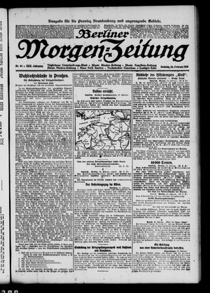 Berliner Morgen-Zeitung vom 24.02.1918
