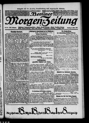 Berliner Morgen-Zeitung vom 17.03.1918