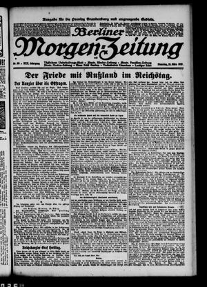 Berliner Morgen-Zeitung vom 19.03.1918