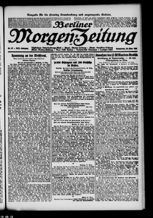 Berliner Morgen-Zeitung vom 23.03.1918