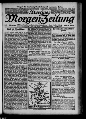 Berliner Morgenzeitung vom 29.03.1918