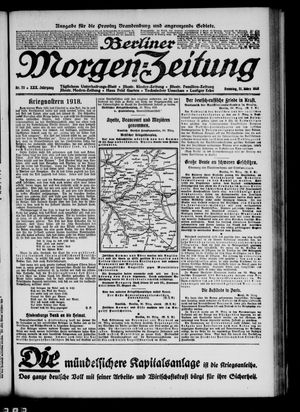 Berliner Morgen-Zeitung vom 31.03.1918